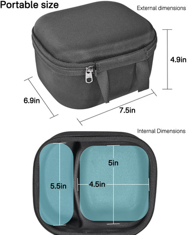 RAIACE hard travel case open showing foam padding and organized interior for safe storage.