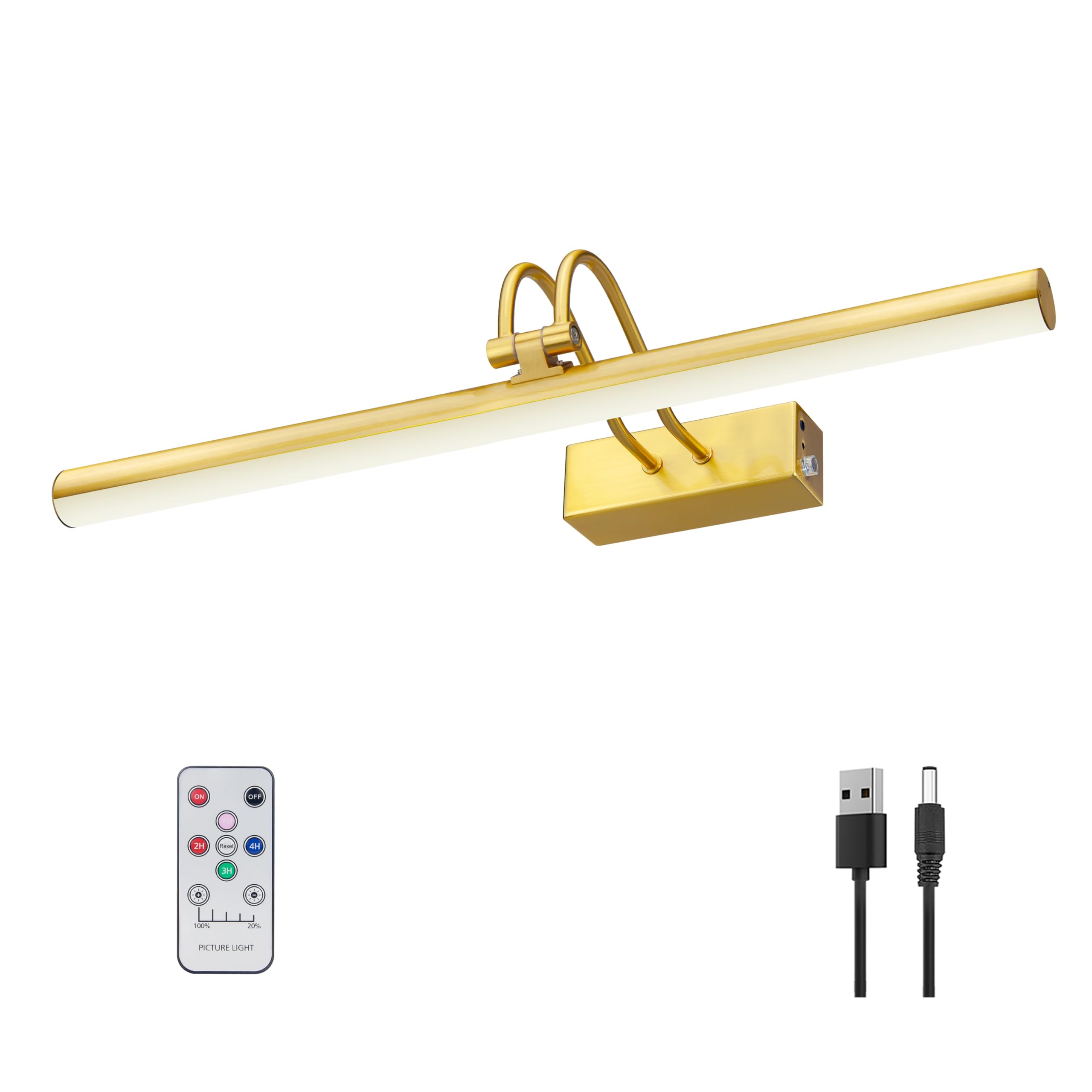 RAIFOOLLY 16-inch picture light highlights wall art with precise illumination.