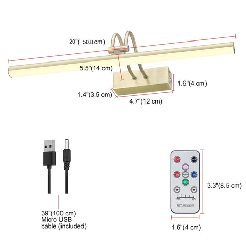 RAIFOOLLY dimmable picture light ideal for gallery displays
