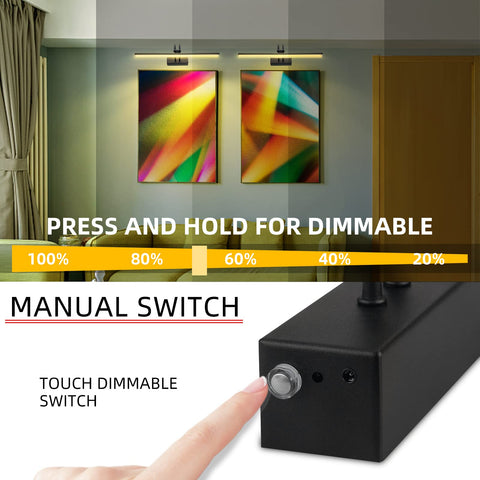 RAIFOOLLY battery-powered wall light delivers adjustable illumination for gallery displays.