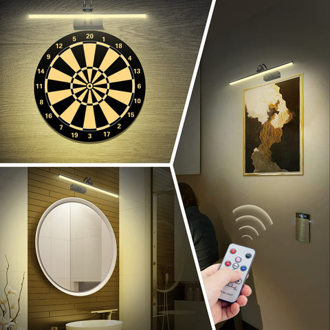 RAIFOOLLY 150-degree tilt directs the light precisely onto art.