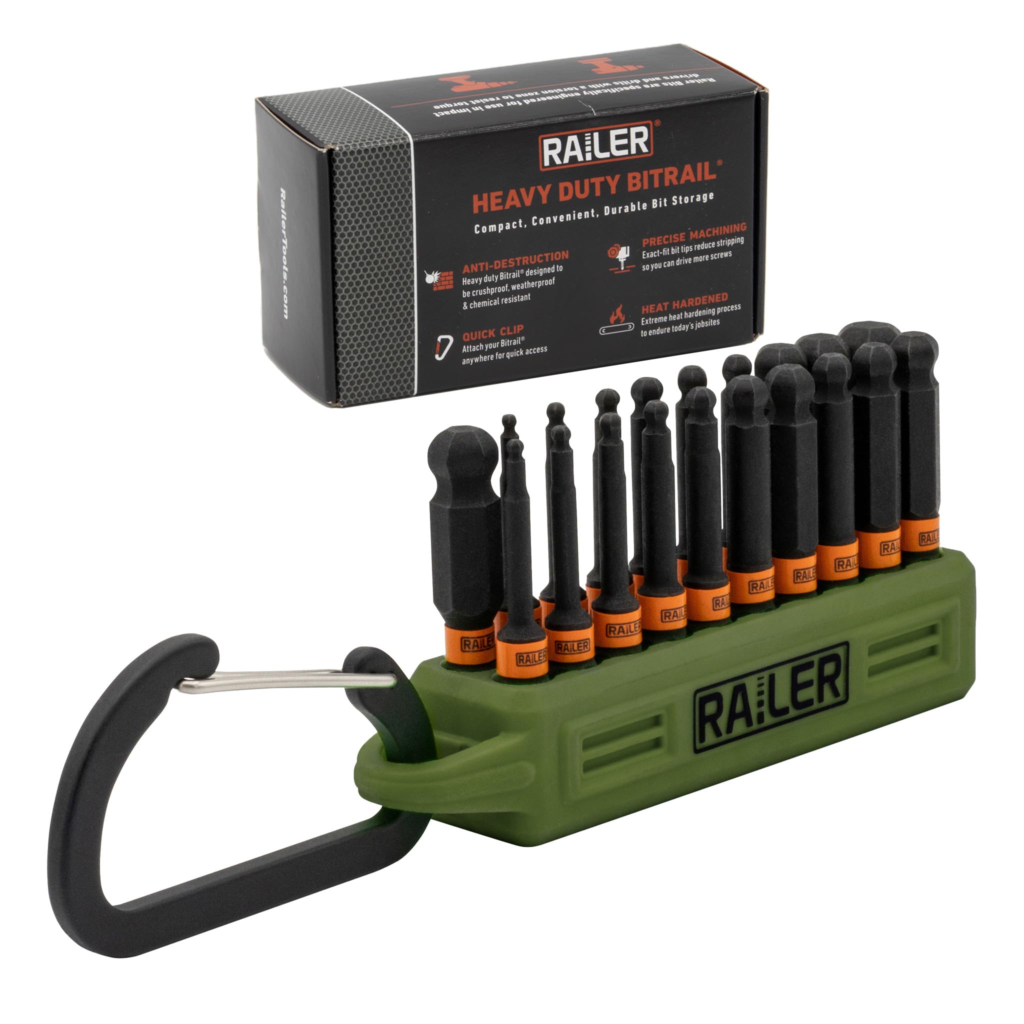 Railer ball-end hex bits set for versatile furniture assembly.