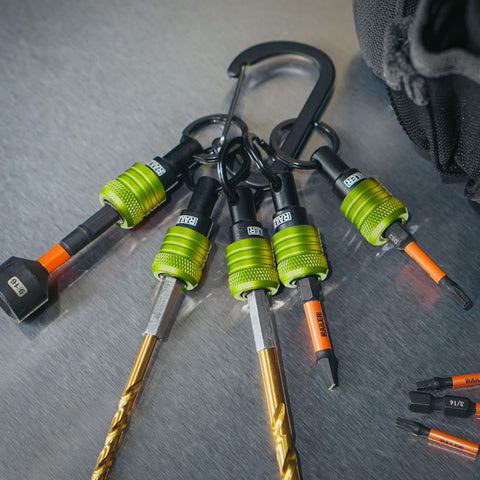 Railer bit holders designed for durability, ideal for repeated use on projects.