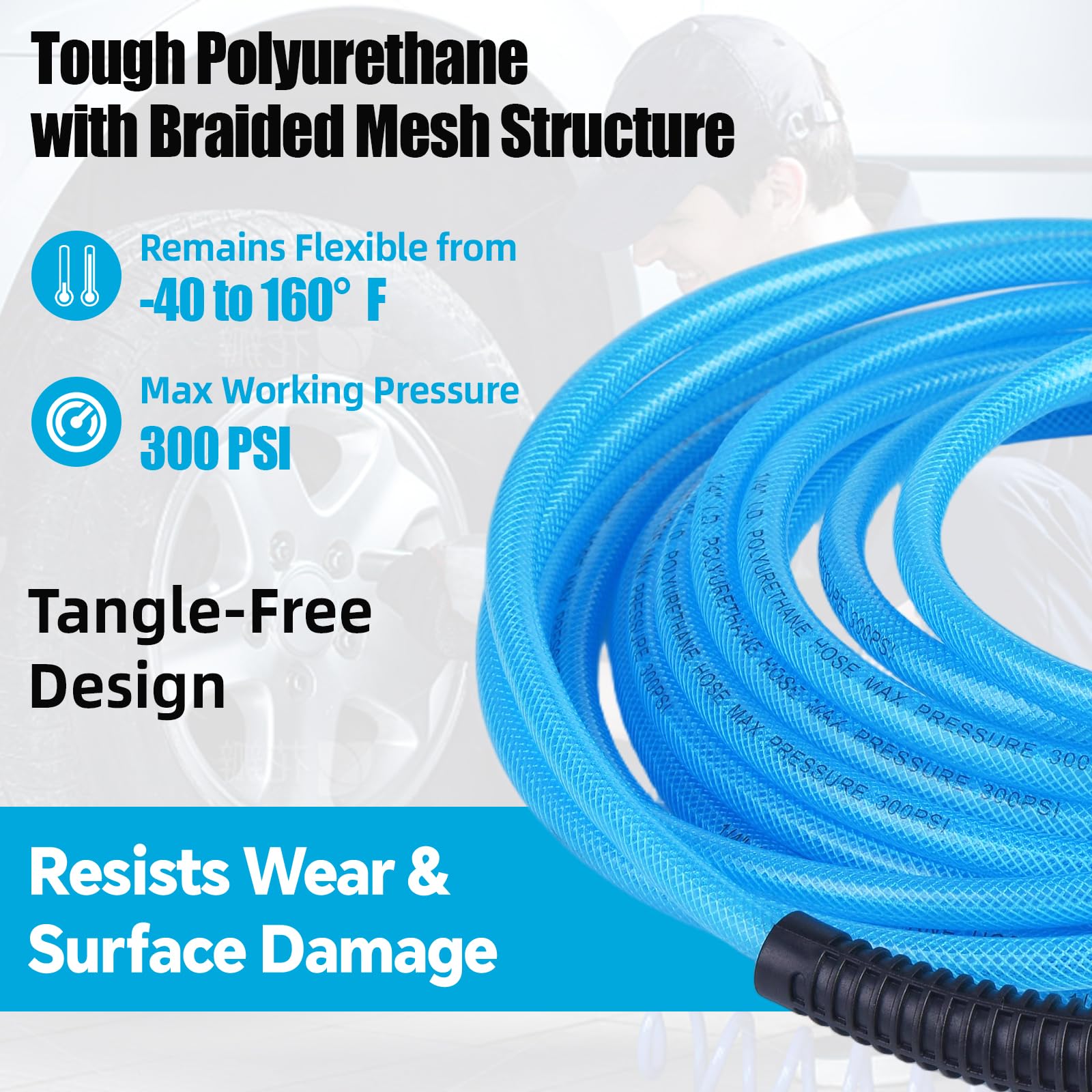 RainBello brass quick-connect fittings ensure leak-free, fast setup for tools.