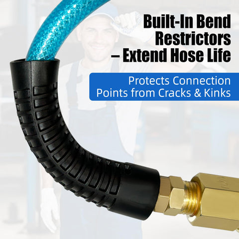RainBello swivel ends prevent tangling for quick, uninterrupted work sessions.