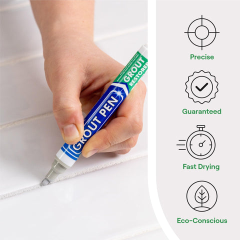 Rainbow Chalk Markers Grout Pen Light Grey 3-pack packaging for quick DIY touch-ups.