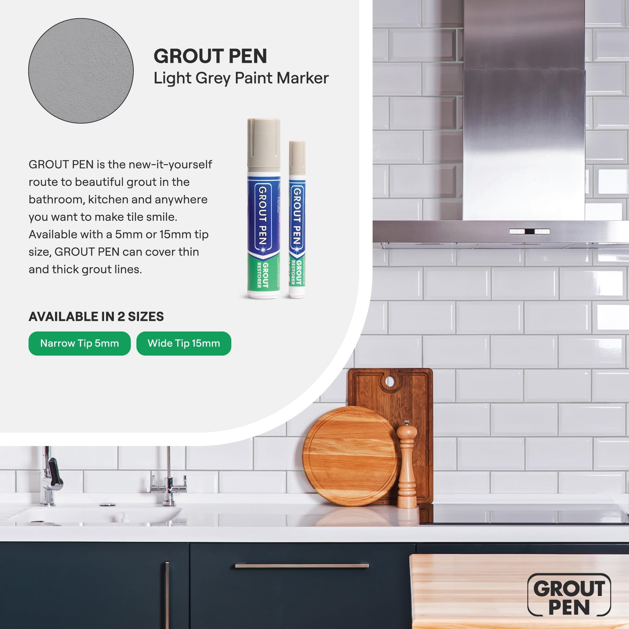 Rainbow Chalk Markers grout pen light grey two-pack is great for projects
