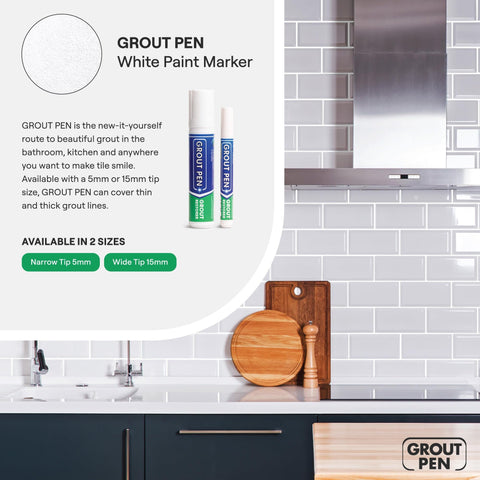 Rainbow Chalk Markers Limited test on unsealed grout before use.