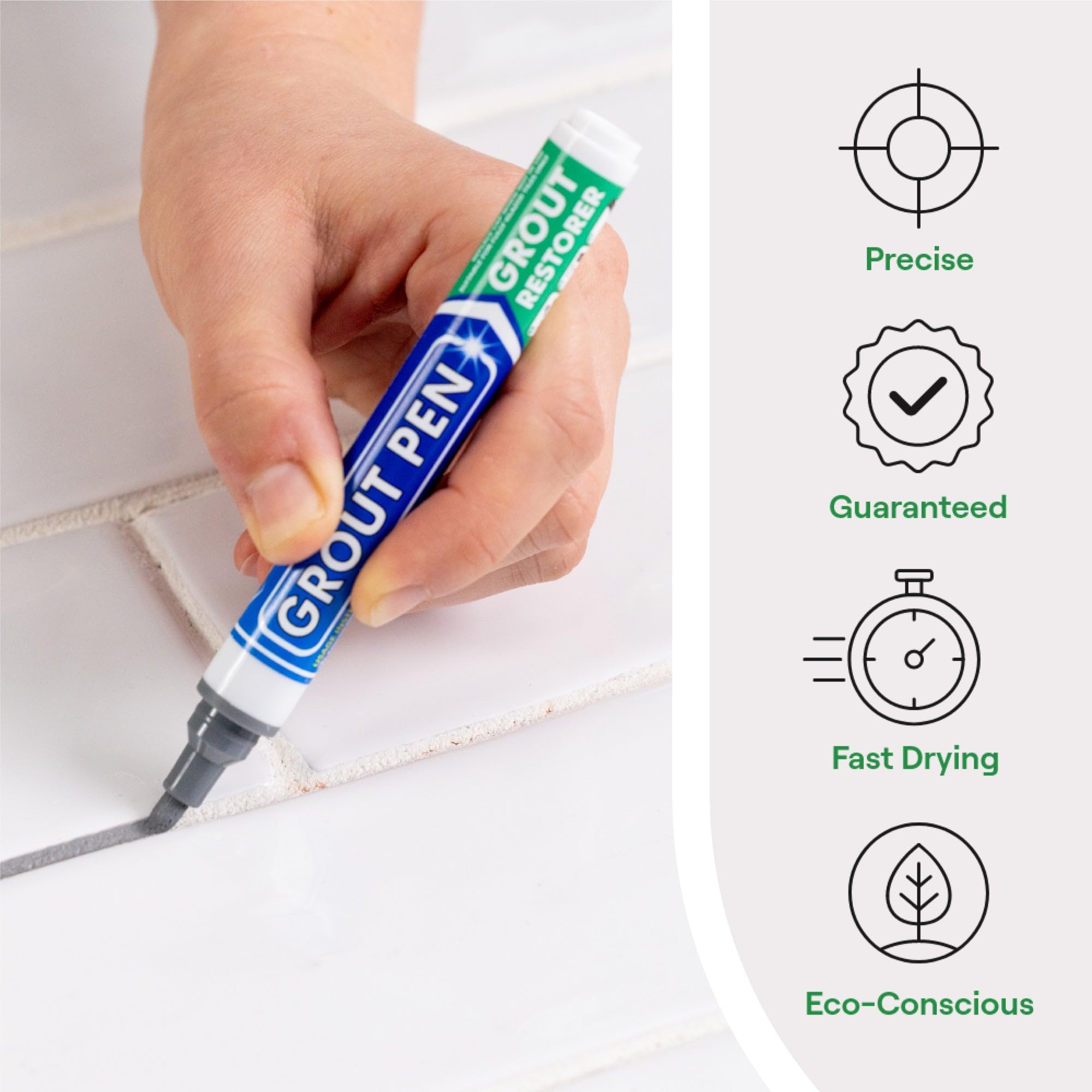 Rainbow Chalk Markers Limited grout pen grey cap-off shows removable tip and easy reactivation