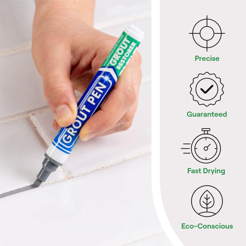 Rainbow Chalk Markers Limited grout pen grey cap-off shows removable tip and easy reactivation