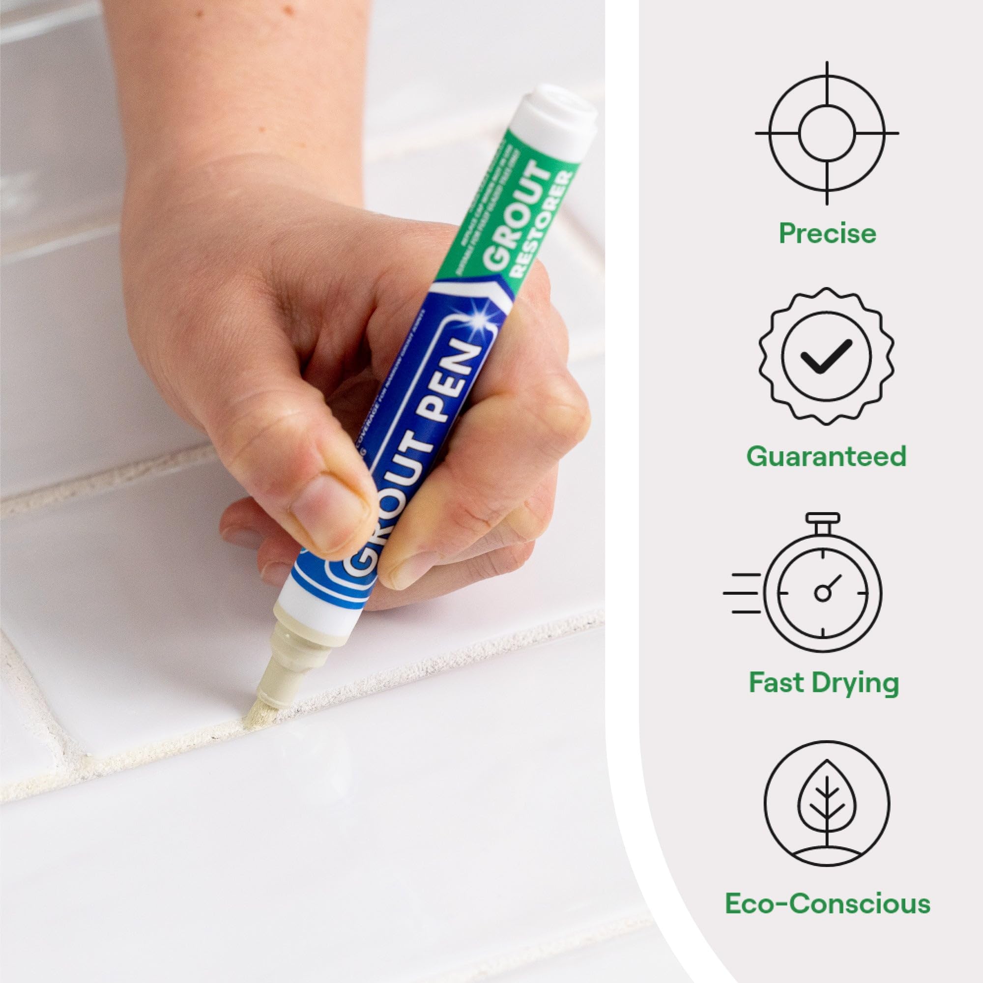 Rainbow Chalk Markers Limited Grout Pen Ivory cap indicates color option for quick touch-ups.