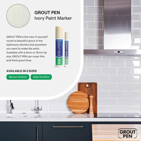 Rainbow Chalk Markers Limited Grout Pen Ivory dry tip priming accelerates start.