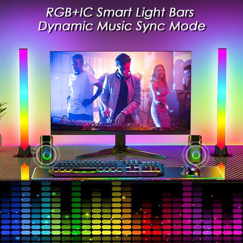 Rainbow Chasing light bar with 8 scene modes for dynamic ambiance.