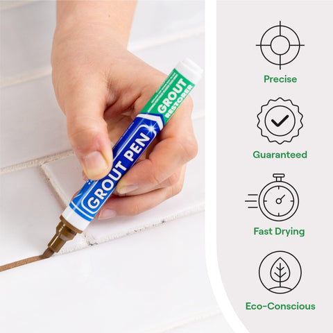 Rainbow Grout Pen Brown Cap highlights color choice for precise grout touch-ups.
