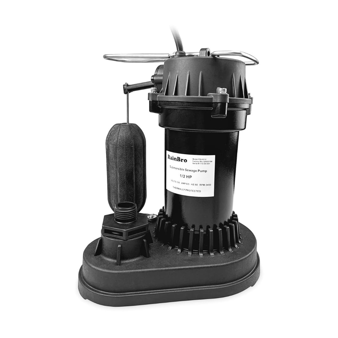 RainBro PSU051V submersible pump in action for basement drainage and fast water removal