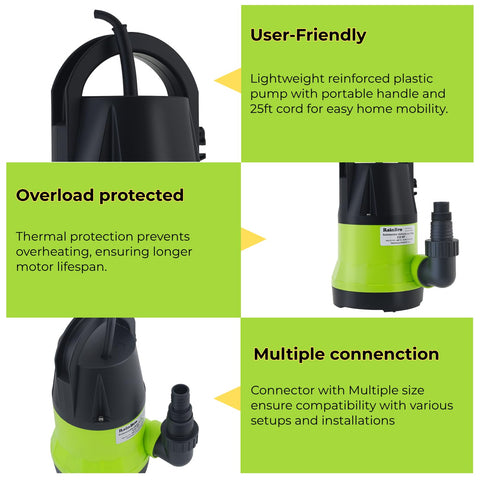 RainBro adapter for 3/4 in GHT hoses enables simple connections.