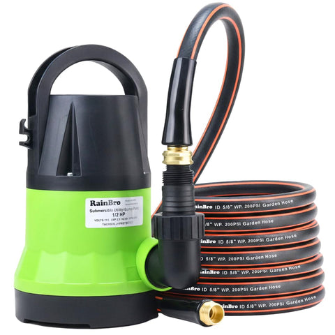 RainBro sump pump assembly kit ready for fast water removal.