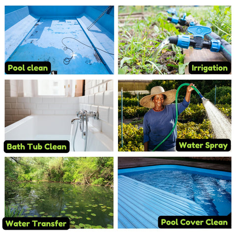 RainBro sump pump in action for efficient pool drainage.
