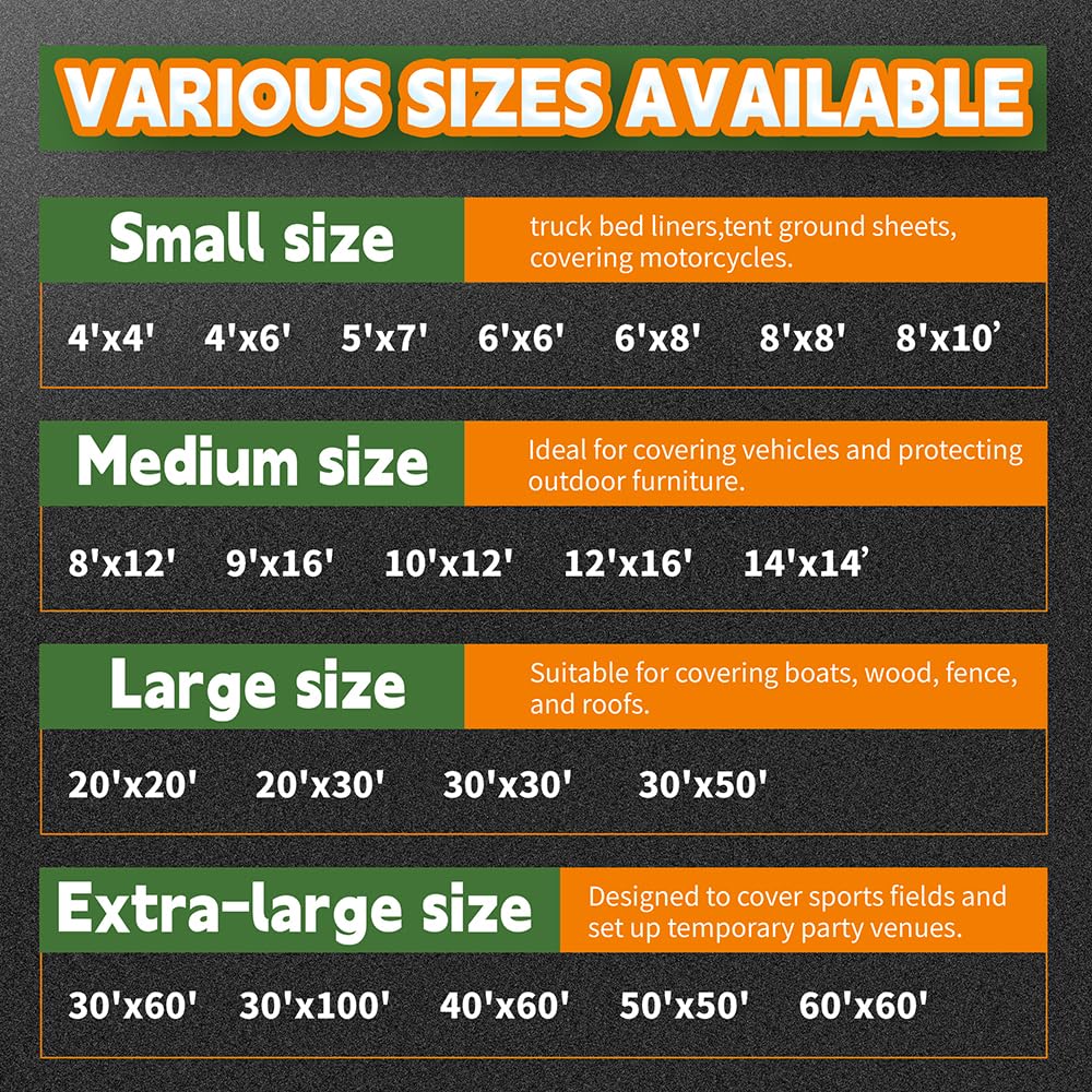 RAINDEWAY two tarps in box illustrate easy storage and portability