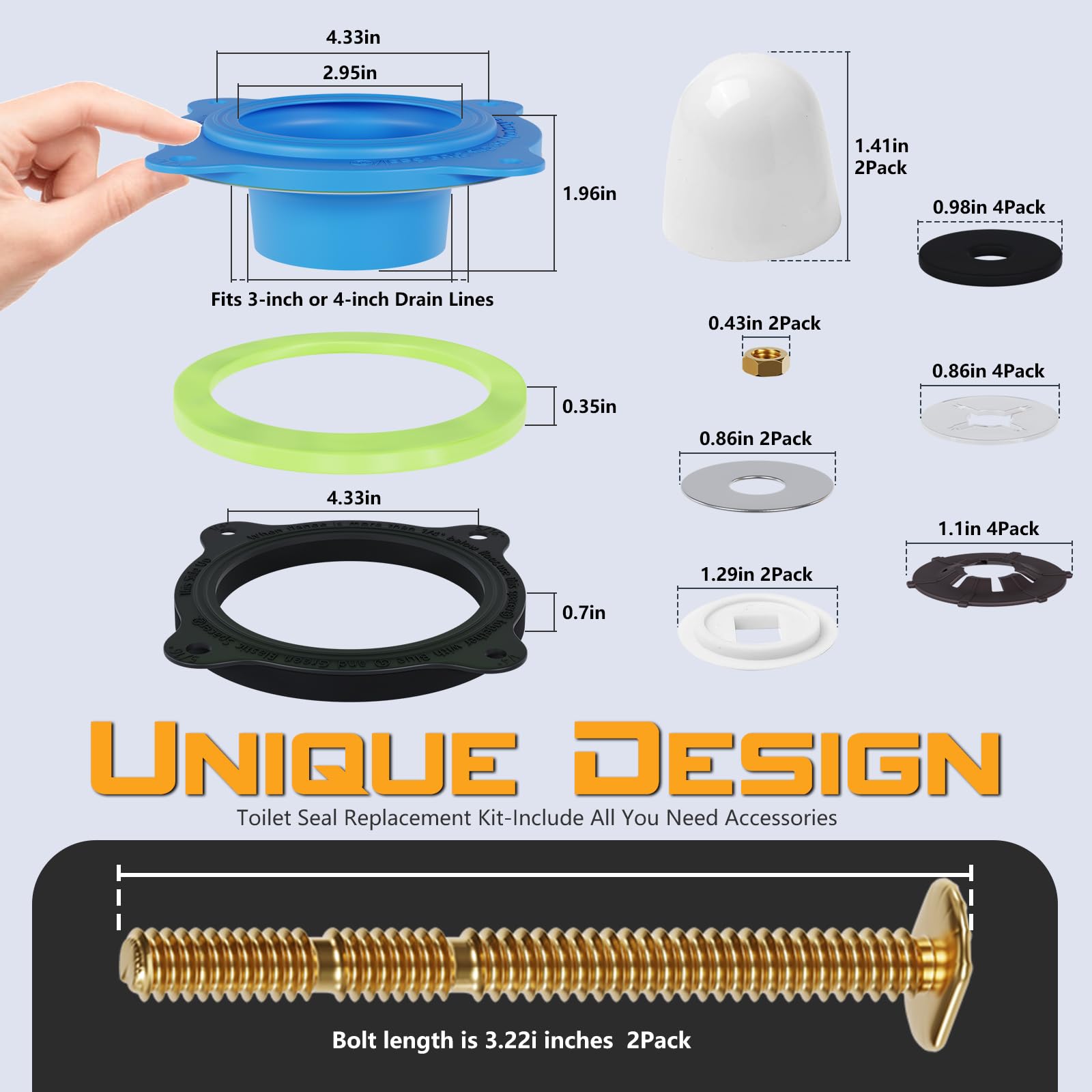RAINGOWN includes all hardware for a reusable, leak-proof connection.