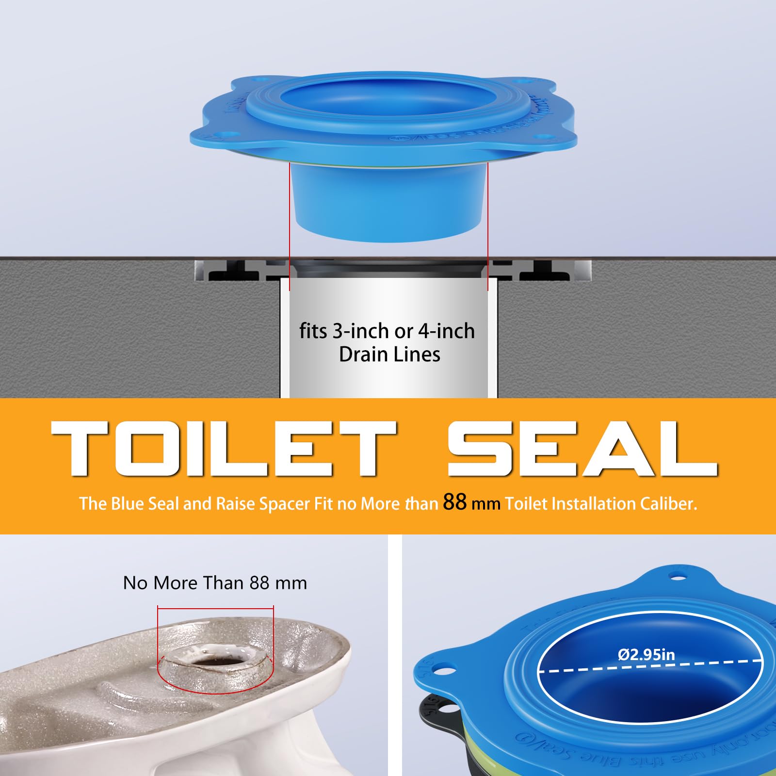 RAINGOWN DIY-friendly installation kit includes spacers, bolts, washers for a complete seal.