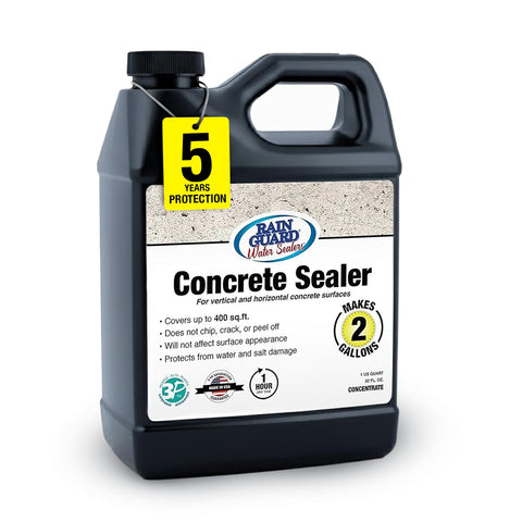Rain Guard Concrete Sealer Concentrate bottle pouring for quick DIY application