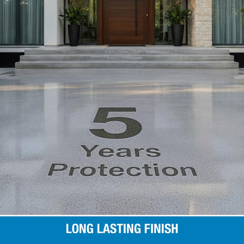Rain Guard sealer protecting patio and driveway on indoor/outdoor surfaces