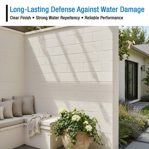 Rain Guard sealed outdoor wall and fence after treatment