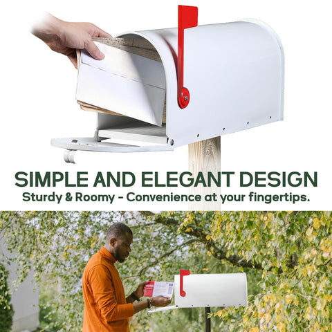 RAINHOL mailbox dimensions 19x8.7x6.7 inches for ample storage.