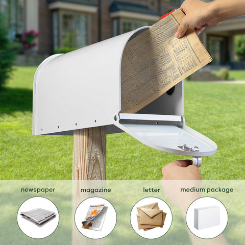 RAINHOL red flag outgoing mail indicator aids visibility in all weather.