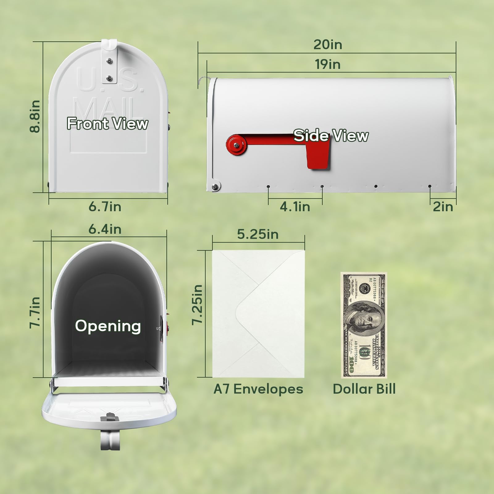 RAINHOL post-mount mailbox assembly demonstrates easy installation and sturdy mounting.