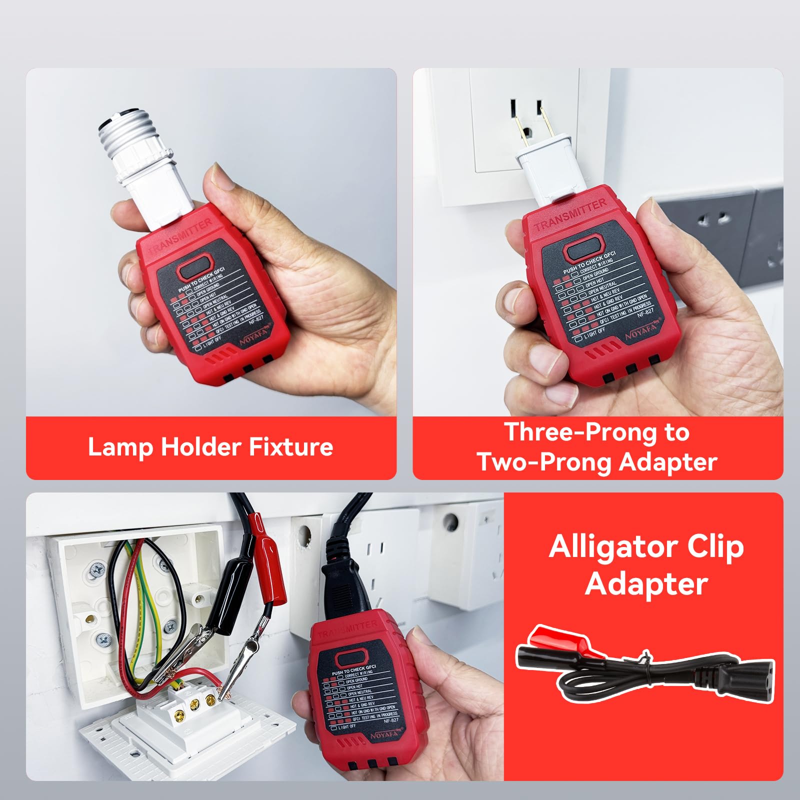RAINLEONID NF-827S battery pack powers the tester in field conditions