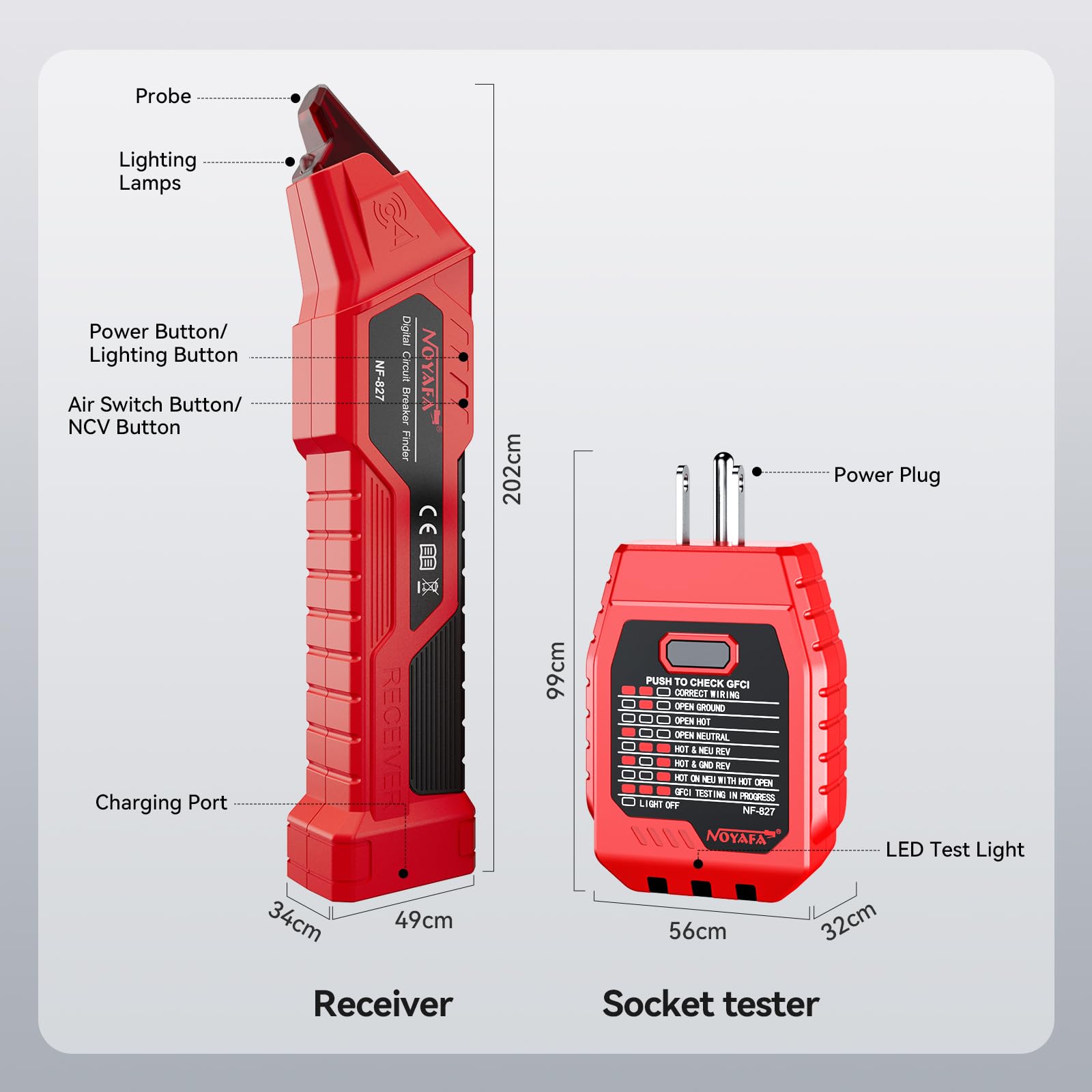 RAINLEONID NF-827S in-use setup demonstrates safe circuit tracing and testing