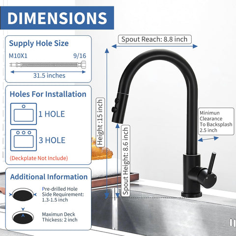 RAINMAX Kinfaucets two spray settings for filling and cleaning