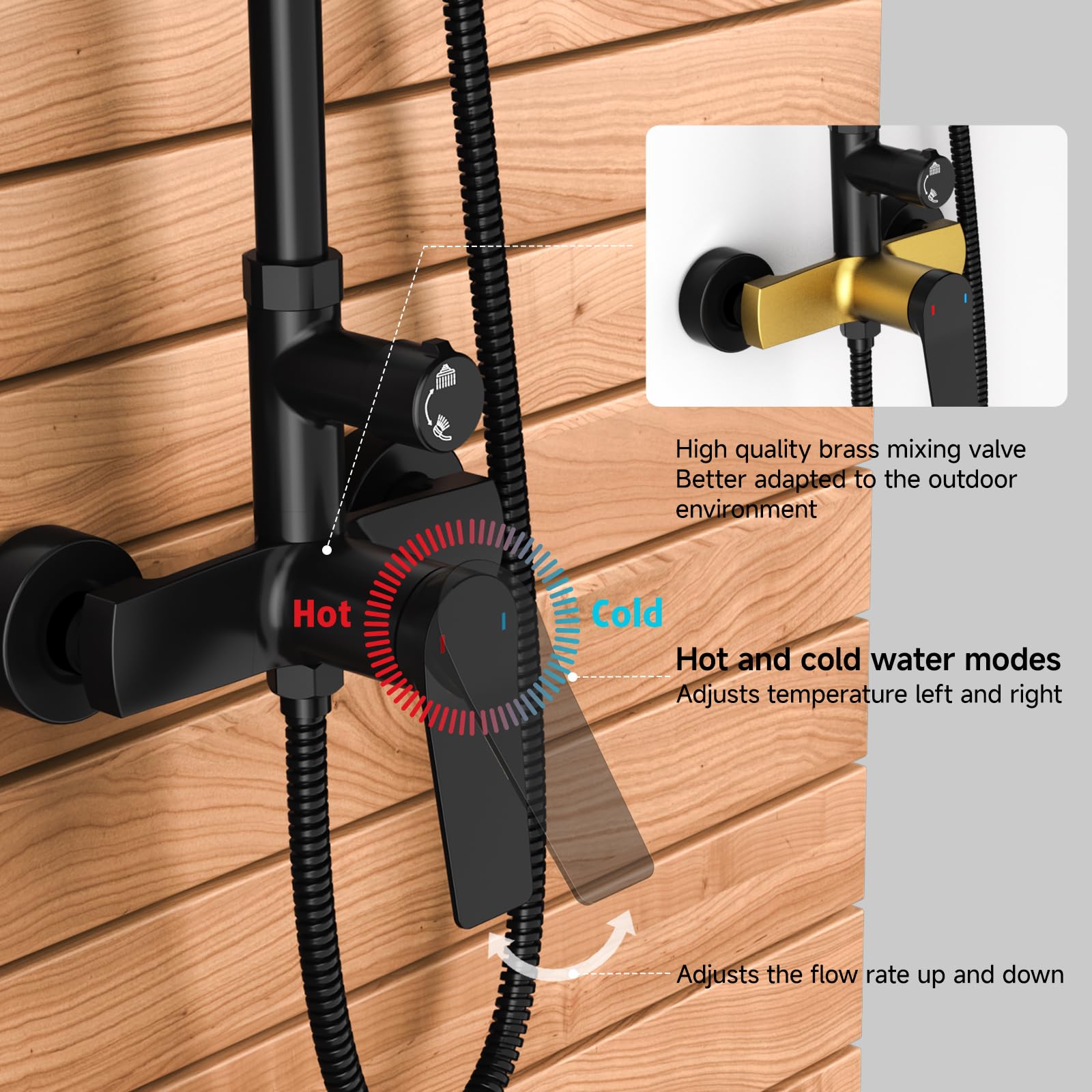 Rainsworth 70inch hose for flexible outdoor cleaning