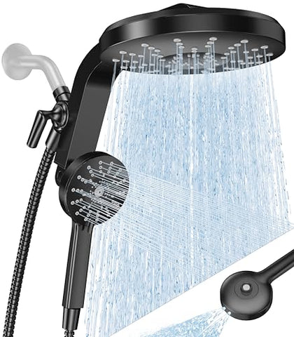 Rainvista high-pressure dual showerhead for powerful rainfall and handheld convenience.