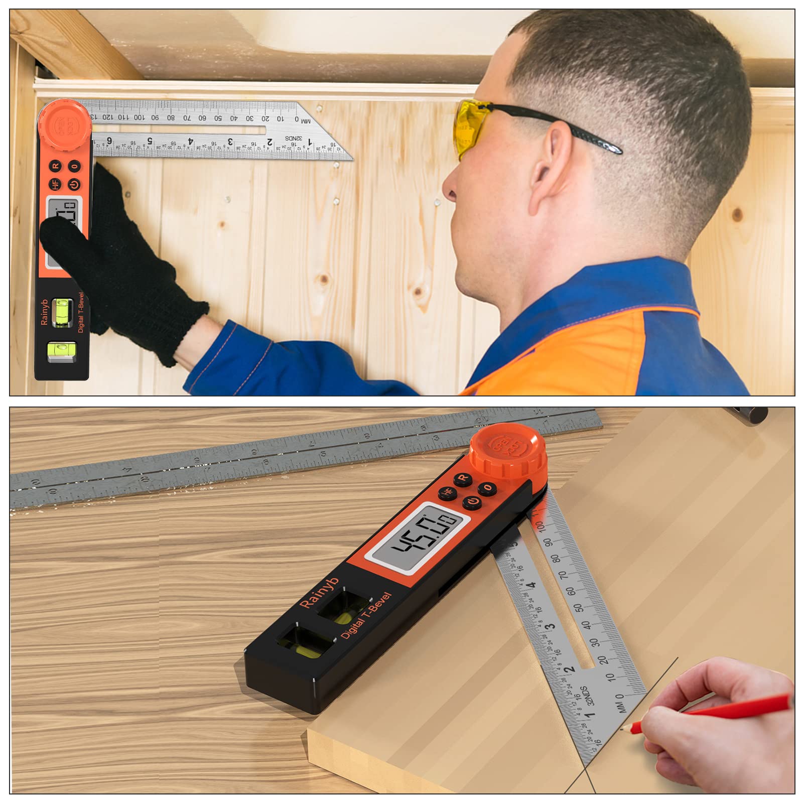 Rainyb easy-to-hold design supports safe, precise angle copying