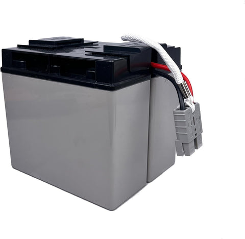 Raion Power battery being installed into an APC UPS during replacement.