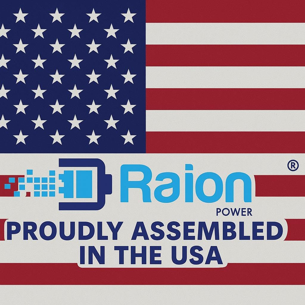SLA/AGM technology inside Raion Power battery for safe, maintenance-free use.