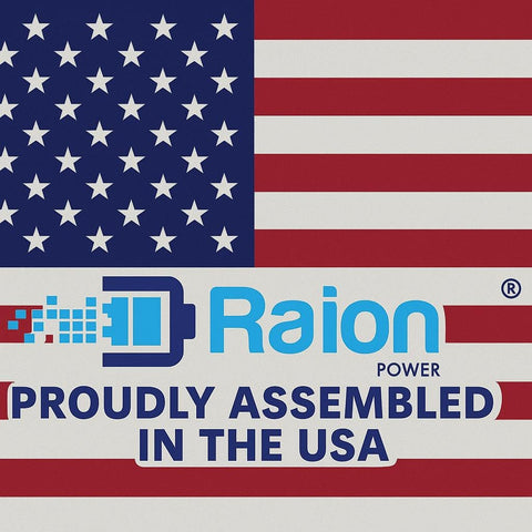 SLA/AGM technology inside Raion Power battery for safe, maintenance-free use.