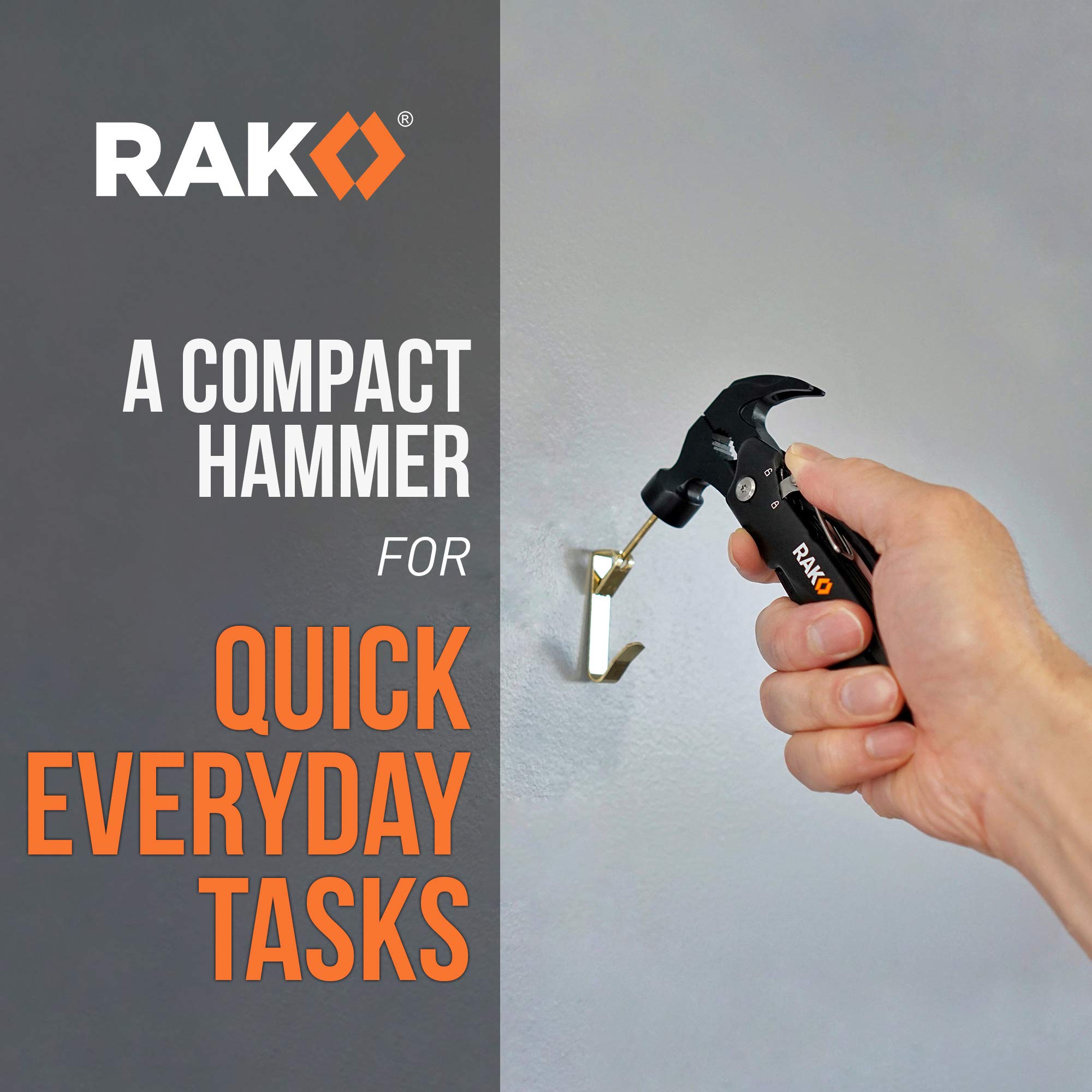 RAK Hammer Multitool heavy-duty-stainless construction for lasting performance.