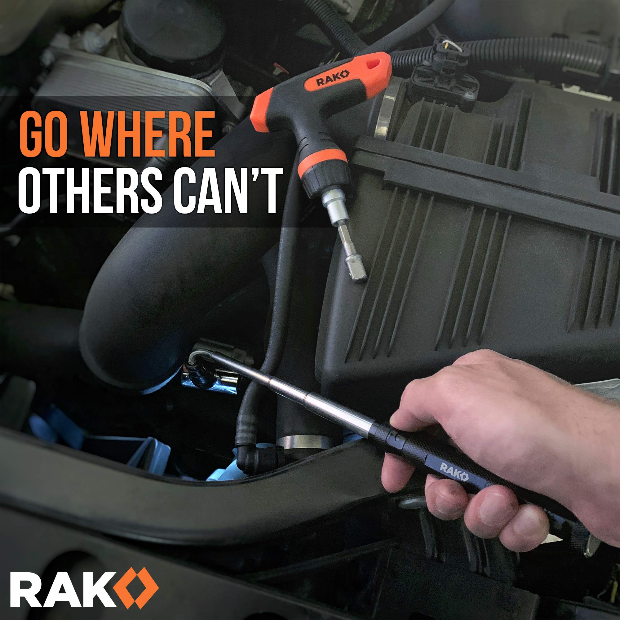 RAK tool reaching a crawl space with bright LED beam