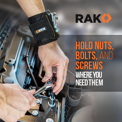 RAK magnetic wristband packaging highlights gift-ready presentation.