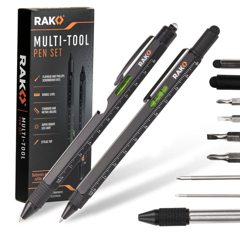 RAK multitool pen with LED light for quick repairs and on-the-spot visibility