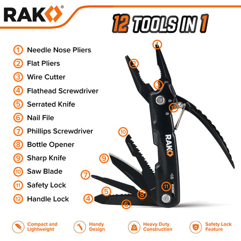 RAK Pro Tools with safety lock for secure use during rugged tasks.