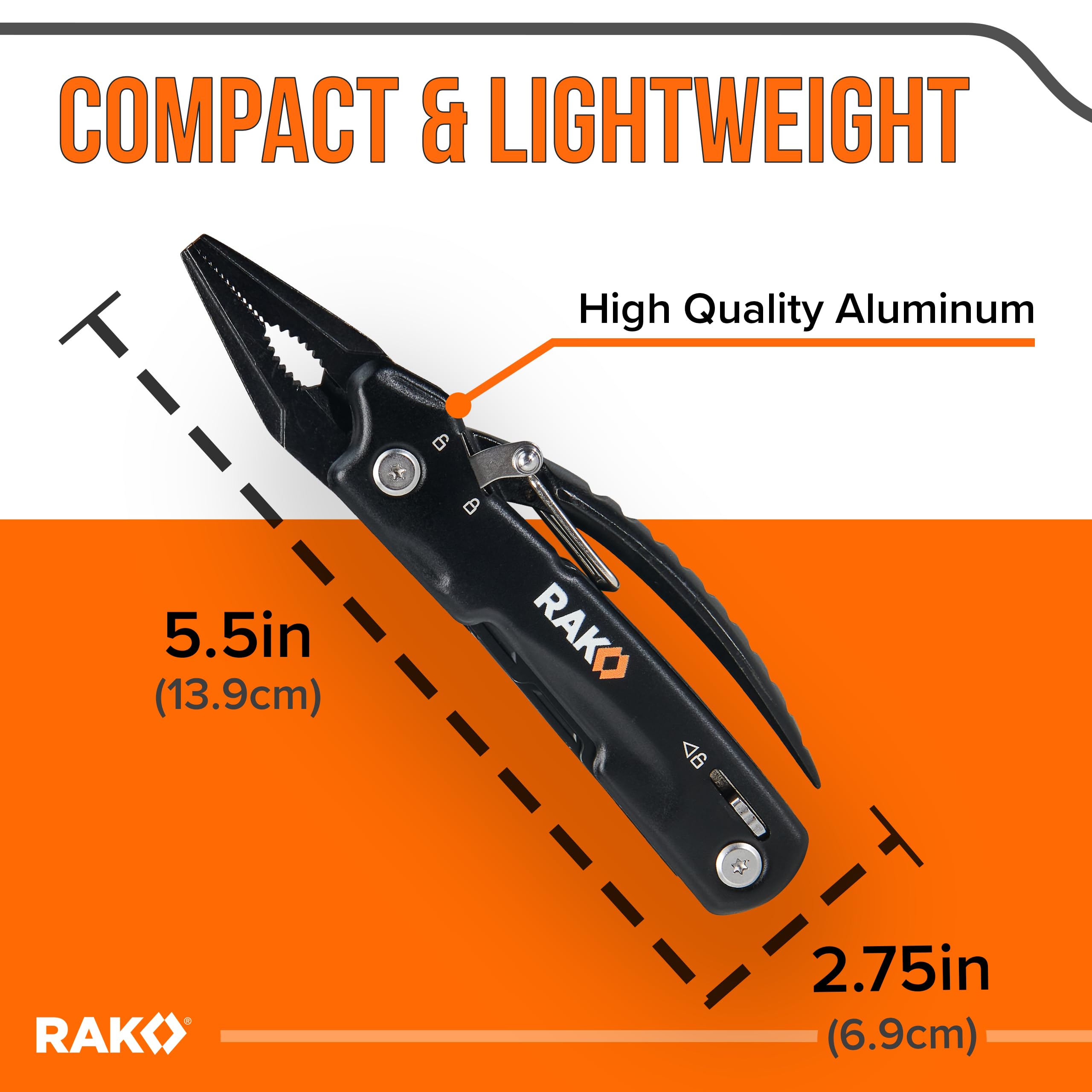 RAK Pro Tools serrated knife and saw for quick campsite cuts.