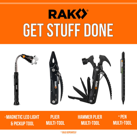 RAK Pro Tools stainless steel build offers durable performance under tough use.