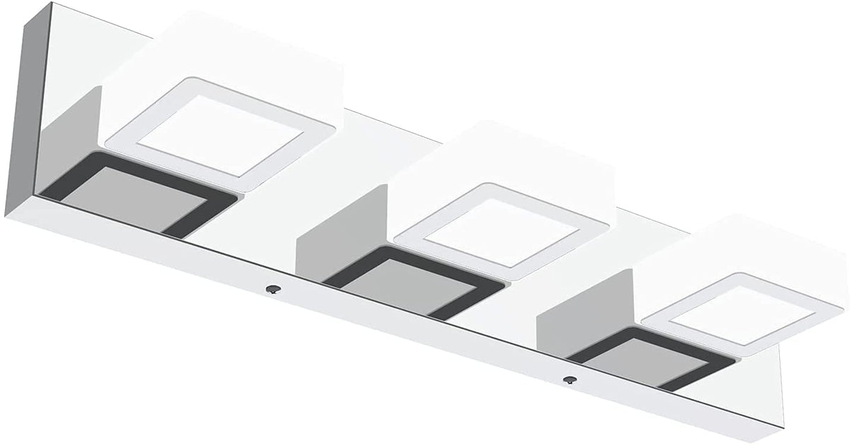 Ralbay 3-light vanity light base with stainless steel for durable bathroom lighting.