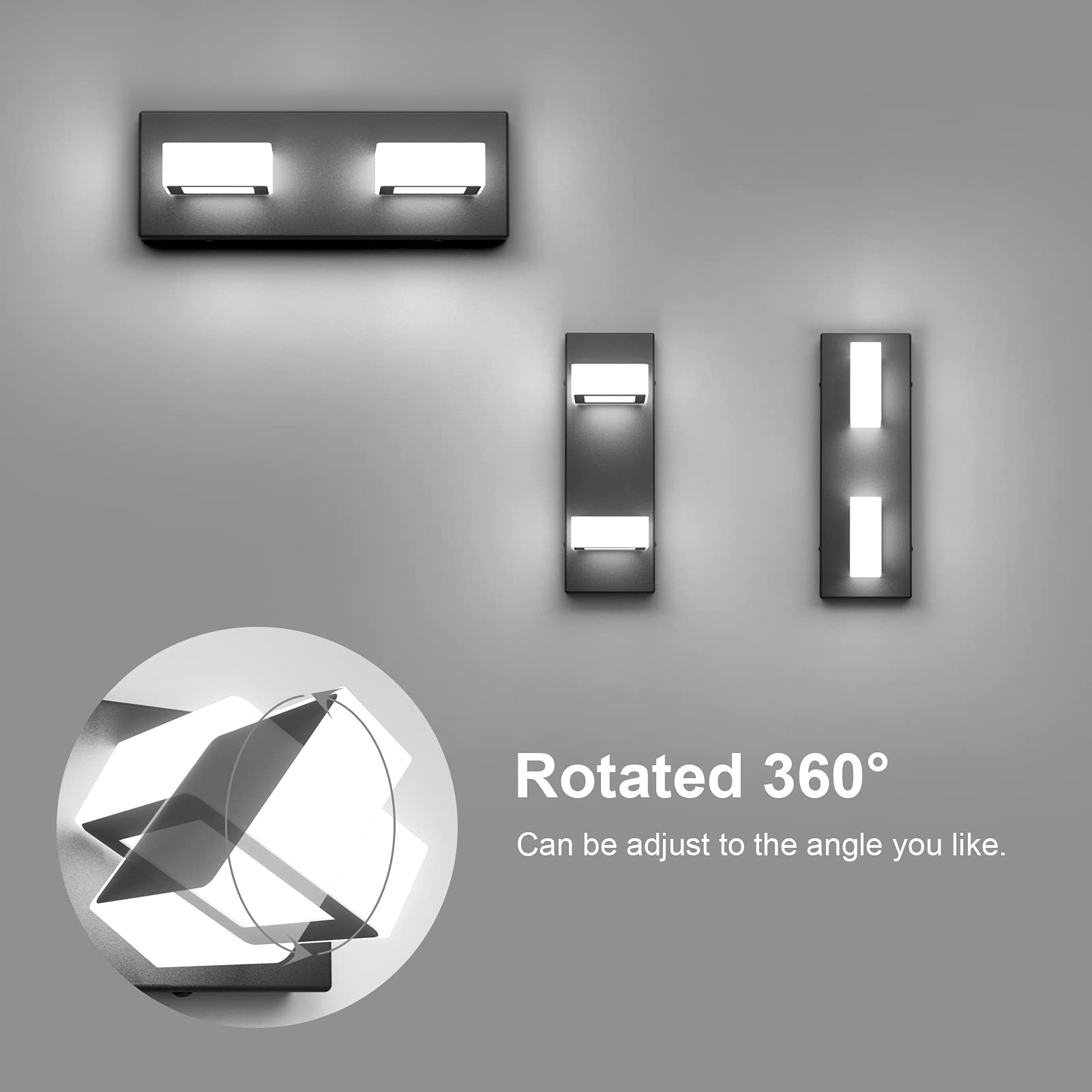 Ralbay acrylic shade LED vanity light provides uniform illumination