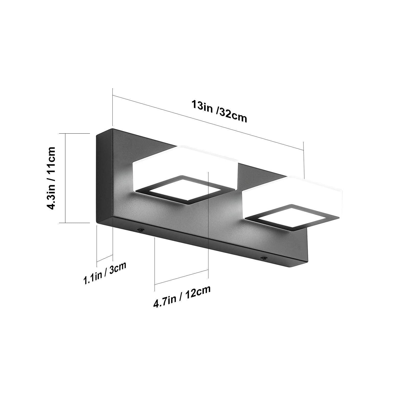 Ralbay modern bathroom wall light suits powder rooms and bedrooms